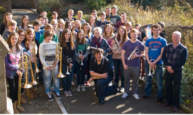 Carnoustie and District Youth Brass Band, who are going for a third British title in a row.