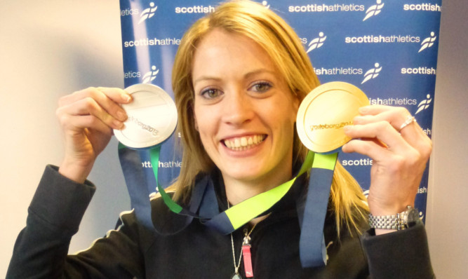 Eilidh Child with her medals from the European championships.
