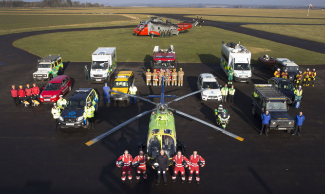 The Blue Light assembly at Perth Airport, home of Scotlands Charity Air Ambulance.