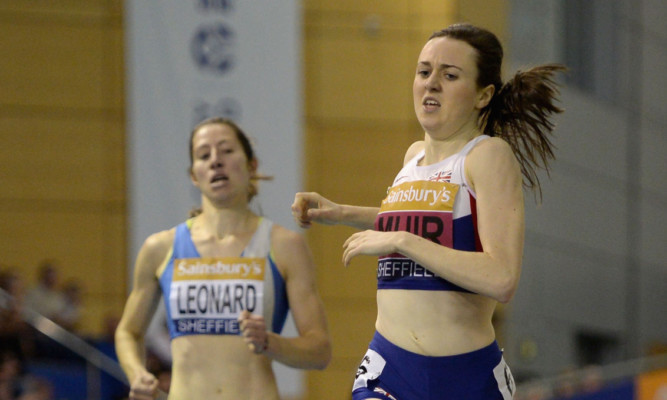 Laura Muir wins 1,500m gold in the Sainsbury's British Athletics Indoor Championships.