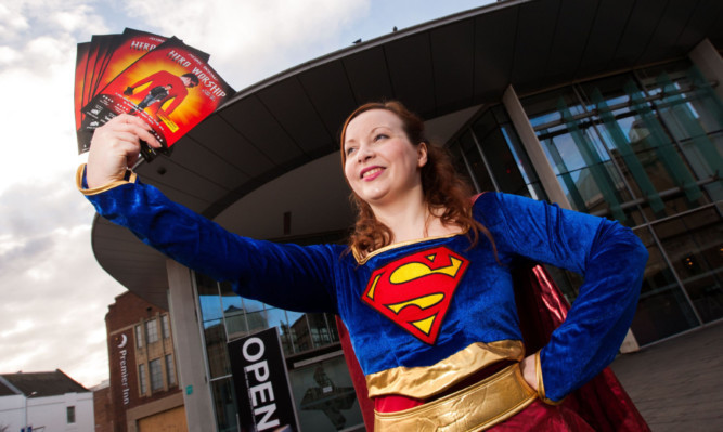 Perth Concert Hall's very own Super Girl, Hollie Wegner-Jaszkin, out promoting the play and the in-house competition.