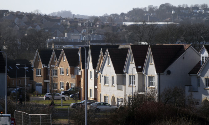 Kris Miller, Courier, 01/03/13. Picture today shows some of the new housing developments on the Eastern edge of Dunfermline (with older housing in distance) for story by Charlene Wilson.