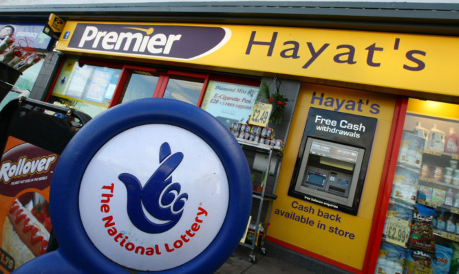 The Hayat's store in Happyhillock has been linked to a big lottery win.