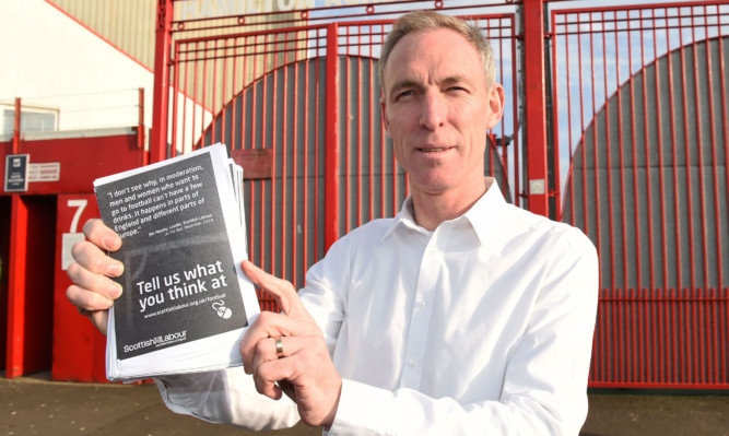 Jim Murphy took his campaign to the Hamilton v Aberdeen match at the weekend.