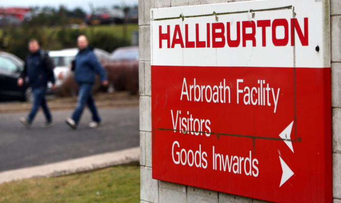 Workers leave the Halliburton factory in Arbroath after the US-owned oil and gas drilling services company announced plans to reduce its global workforce by more than 5,000. It has warned employees the impact will be felt across all areas of its operations, putting jobs at risk at its plant on the Elliot Industrial Estate, which employs more than 275 people.