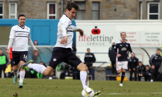 Raith's Grant Anderson in action