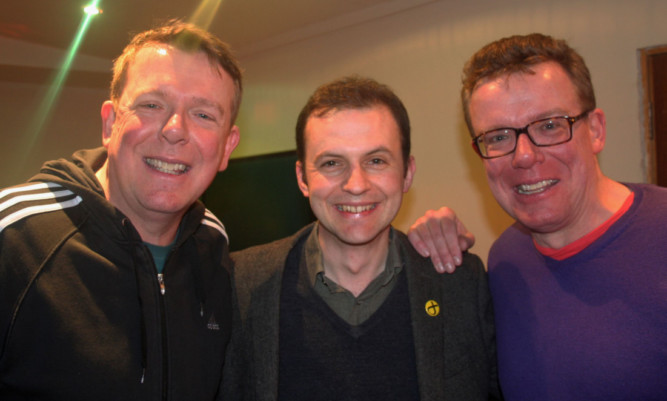 Charlie and Craig with Stephen Gethins.