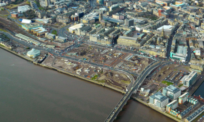A recent aerial view showing the V&A site at the heart of the waterfront redevelopment.