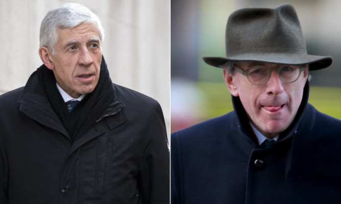 Jack Straw and Sir Malcom Rifkind pictured in Monday after the allegations had emerged.