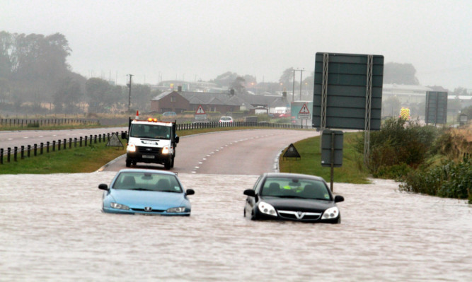 There have been problems with flooding on the A92 in the Ardestie area.
