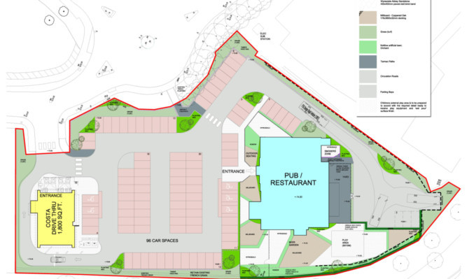 Graphics of the plan of the proposed development.