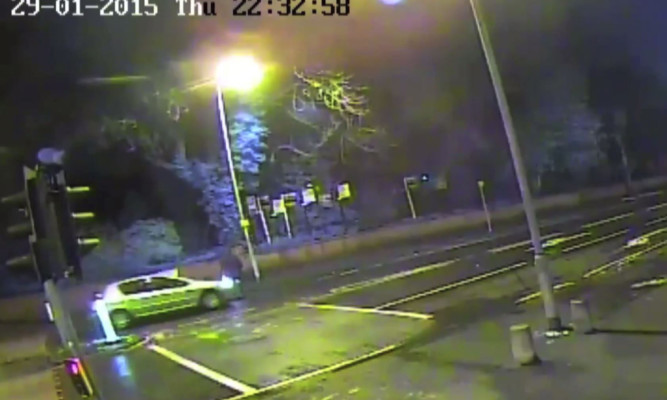 CCTV oimage showing the moment the man was run down by a driver who failed to stop.