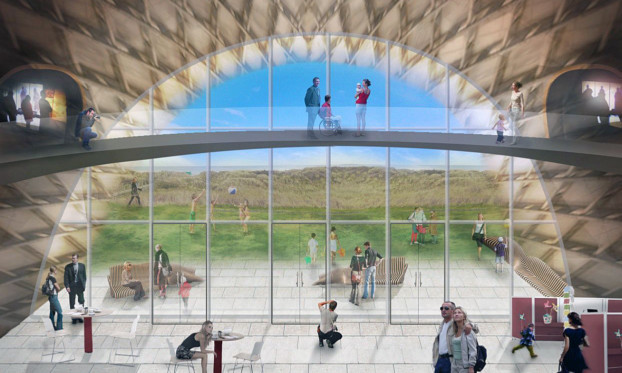 An artists impression of how the West Sands visitor centre could look.