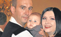 David Haines and Dragan with their younger daughter.