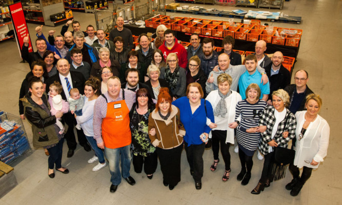 Staff past and present gathered to mark the store's closure on Saturday.