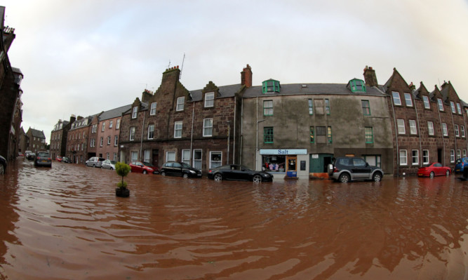 Stonehaven was hit by terrible flooding in December 2012.