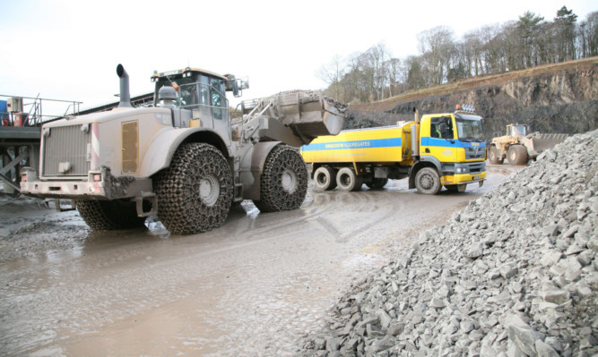 Quarrying operations at Ethiebeaton.
