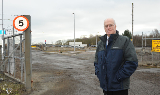 Councillor Ross Vettraino at the former Fife Council depot on Strathore Road, Thornton.
