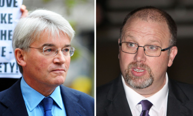 Andrew Mitchell, left, and PC Toby Rowland.