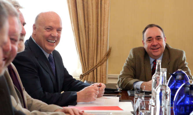 Jim McColl with Alex Salmond prior to the referendum.
