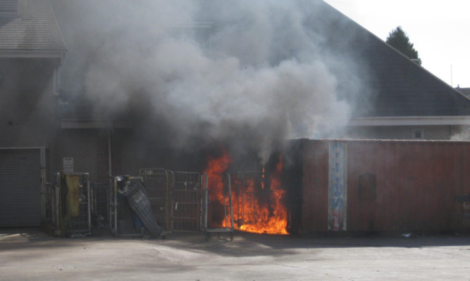 A photo of the blaze submitted by a Courier reader.