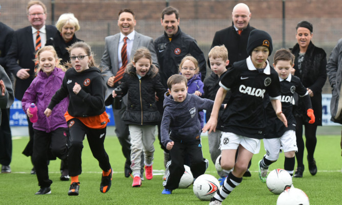 Kids from Ancrum Road Primary were among the first to try out the new surface at Friday's official opening.