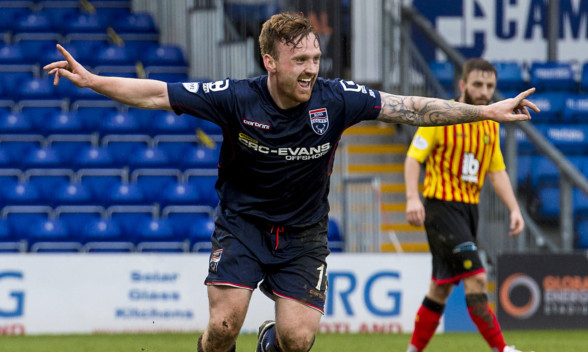 Craig Curran celebrates what turned out to be the winning goal.