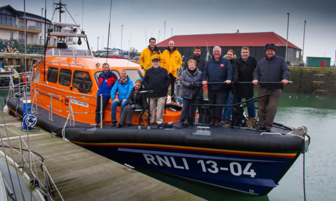 A Shannon class lifeboat at Arbroath Harbour last month during trials by the towns crew.