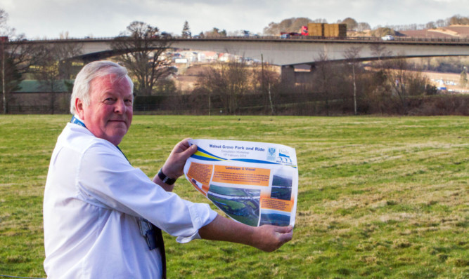 Ronald Wilson, of Dundee City Council, at Edrington Groups Walnut Grove base in Perth, where the park-and-ride scheme would be situated.