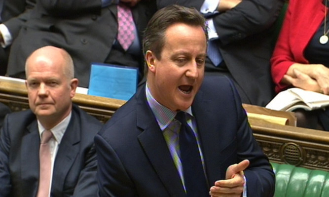 David Cameron during Prime Ministers Questions.