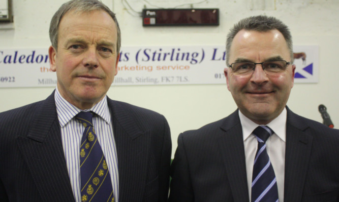 Caledonian Marts chairman James Cullens, left, and general manager John Kyle.
