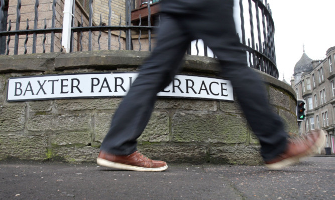 Baxter Park Terrace, one area in Dundee where residents are being mistakenly solicited for sex.