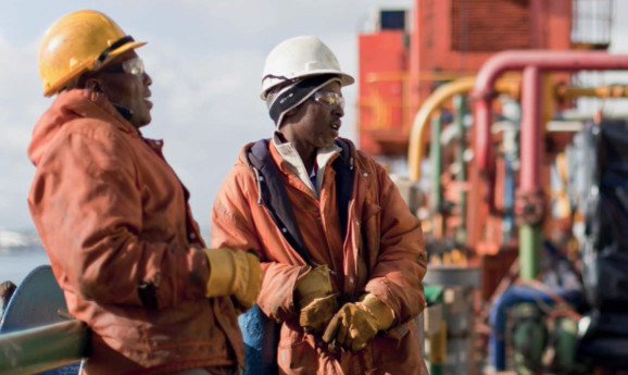 Mozambique oil and gas workers.