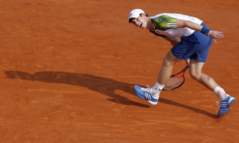 Andy Murray on his way to victory against Edouard Roger-Vasselin.