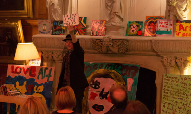 Art gives a voice to the voiceless  a public lecture given by Bob and Roberta Smith at Hospitalfield last year.