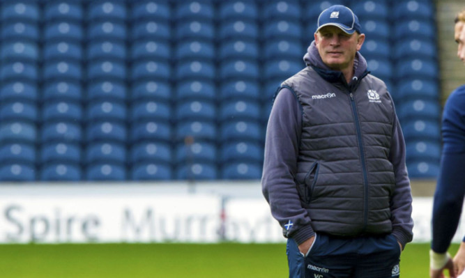 Head coach vern Cotter during yesterday's captain's run at Murrayfield.