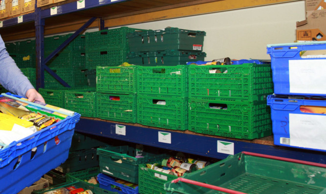 Use of food banks has soared in Scotland.