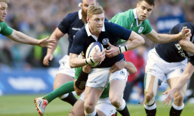 Finn Russell playing for Scotland last weekend.
