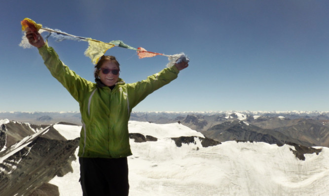 Peak condition: Harriet Wood in the Himalayas.