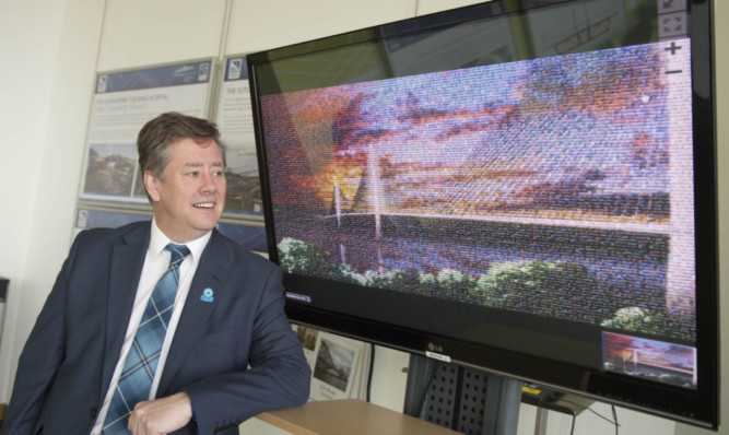 Transport minister Keith Brown has contributed his own selfie to add to the mosaic.