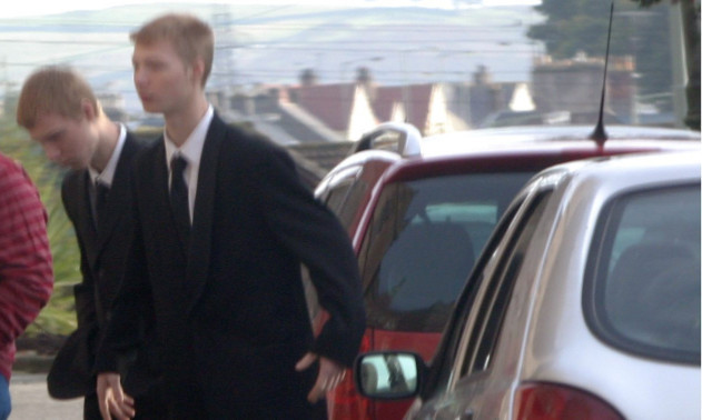 Twin brothers Darren and Nathan Mitchell at Forfar Sheriff Court in 2008