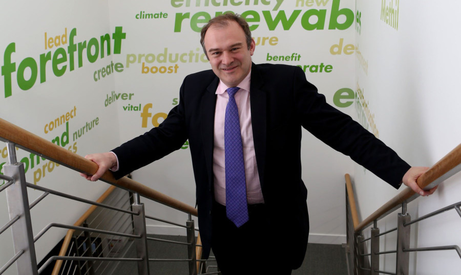 Ed Davey during his visit.