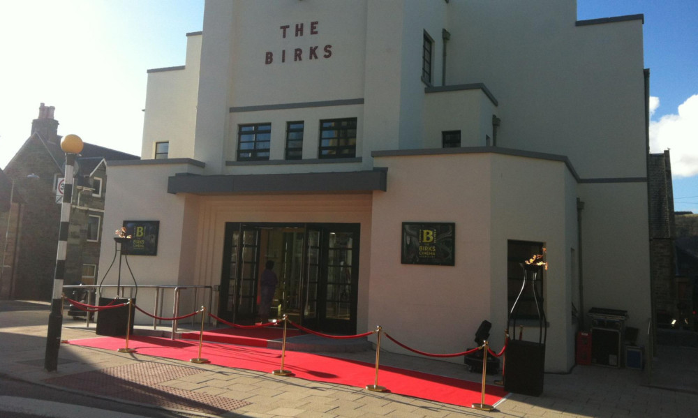 The red carpet in place for Friday's grand opening.