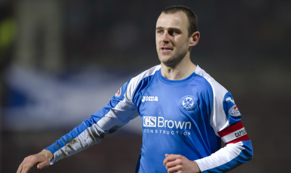 Dave MacKay in action for St Johnstone.