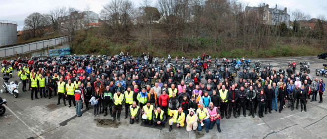 Bikers gathered in Dundee for their annual Easter egg run. Motorcyles of all shapes and sizes were used to deliver Easter eggs to youngsters all over the city.