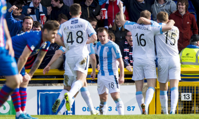 David Clarkson put Dundee ahead in their match at Inverness.