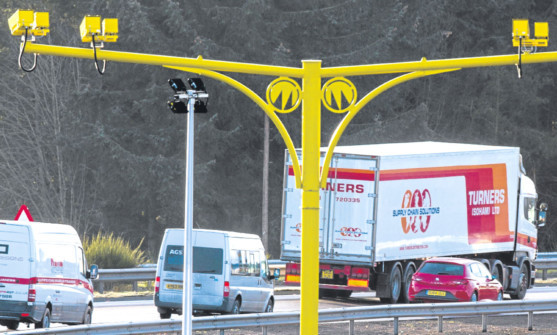 Average speed cameras on the A9.