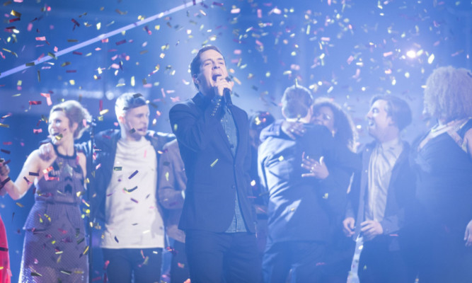 Stevie McCrorie performs at The Voice final.