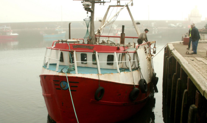 The Kirkcaldy-registered fishing vessel Provider, which was brought in to Arbroath Harbour following the discovery.