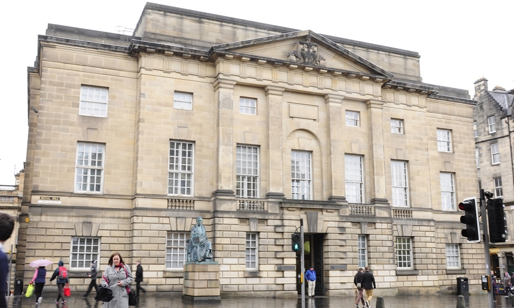 Building exterior of the High Court in Edinburgh.